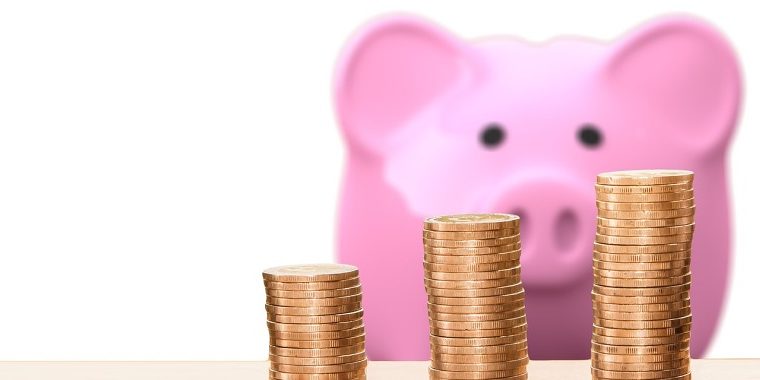 Förderung Geld Spardose
